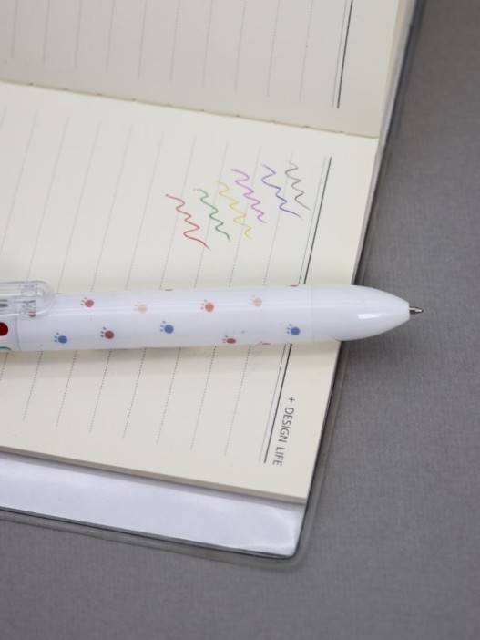 Разноцветная ручка 6 в 1 &quot;Розовая лапка&quot; 