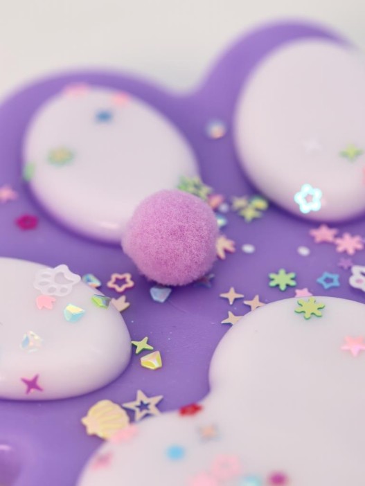 Мялка - антистресс «Игривая Таба ЛАПКА», фиолетовая, 13 х 14 см 