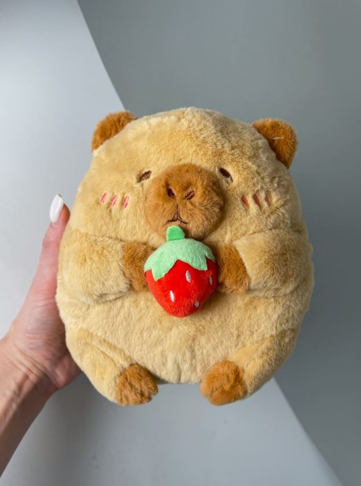 Мягкая игрушка &quot;Capybara strawberry&quot;, 17 см 
