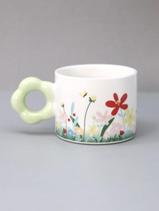 Кружка «Flower meadows», green 