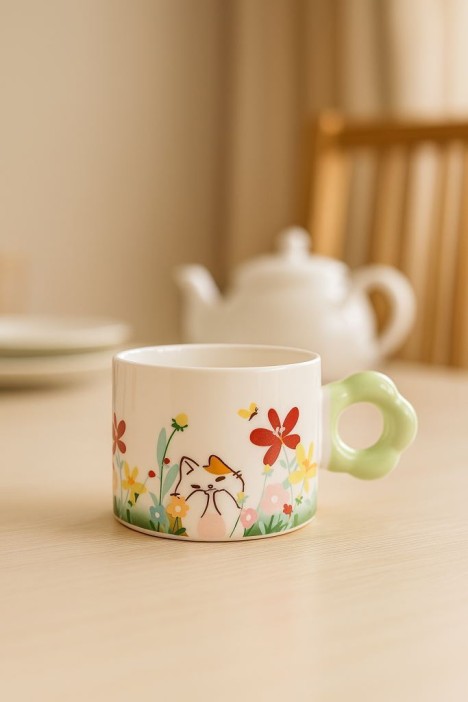 Кружка «Flower meadows», green 