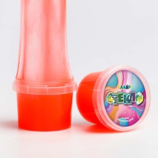 Слайм &quot;СТЕКЛО Party Slime&quot;, красный неон (90 гр)