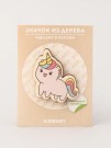Значок ECO из дерева Lovely unicorn
