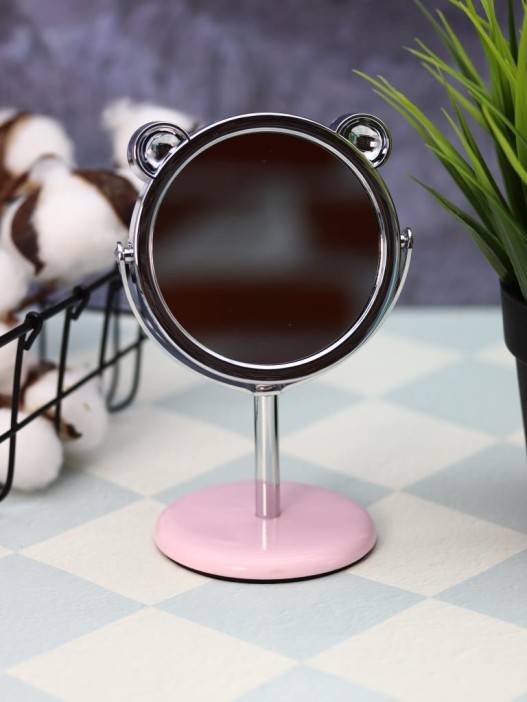 Зеркало настольное на ножке &quot;Happy dog&quot;, розовое (10,5*18 см) 