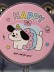Зеркало настольное на ножке "Happy dog", розовое (10,5*18 см)