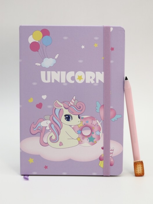 Блокнот (А5) &quot;Unicorn on the cloud&quot;, purple (14.5*21) 