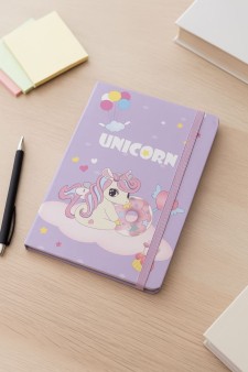 Блокнот (А5) "Unicorn on the cloud", purple (14.5*21)