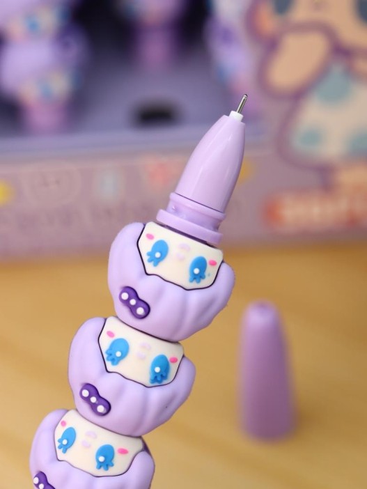 Ручка гелевая &quot;Little sister pig&quot;, purple, шоу-бокс 36 шт. 