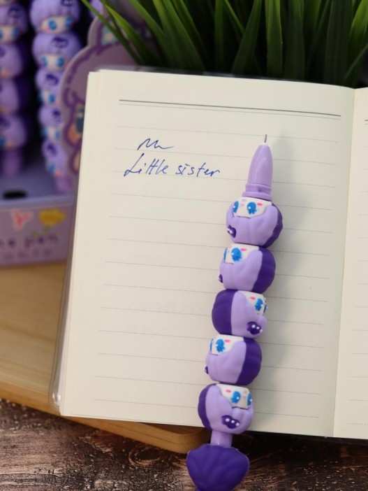 Ручка гелевая &quot;Little sister pig&quot;, purple, шоу-бокс 36 шт. 