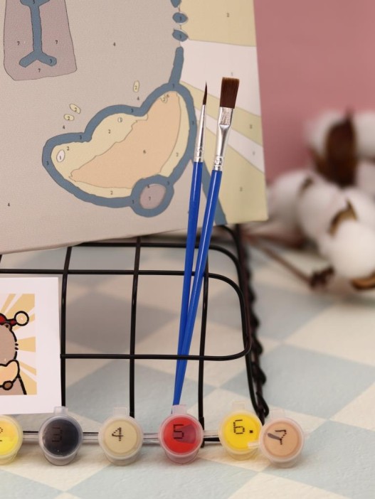 Картина по номерам на подрамнике Draw Me! «Sly Capybara», (20*20 см) 