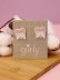 Серьги-клипсы GIRLY "Кот в сердце" 