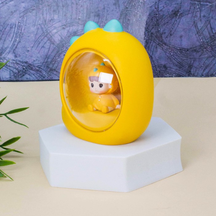 Ночник «Baby dino», yellow (10 см), пластик 