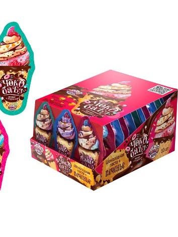 Изделие кондитерское с игрушкой «Чокобабл»: десертная паста с печеньем, 30шт. 