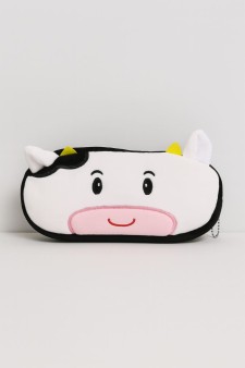 Пенал плюшевый "Smiling cow", white (10*20 см)