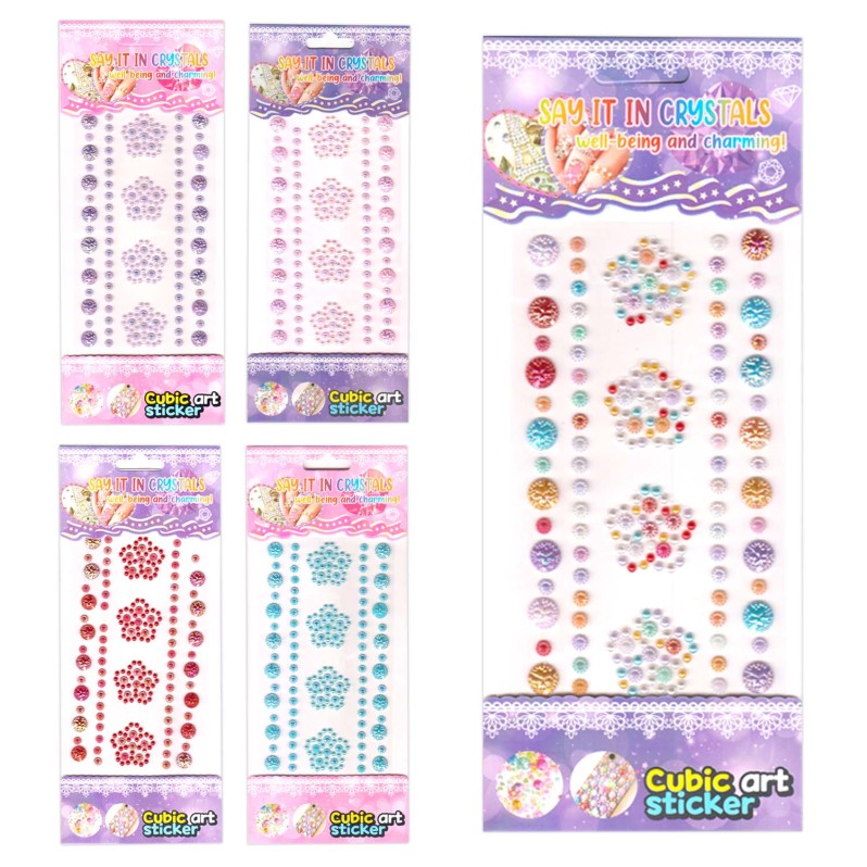 Наклейка декоративные стразы &quot;Узор&quot;, 9*15см, mix 