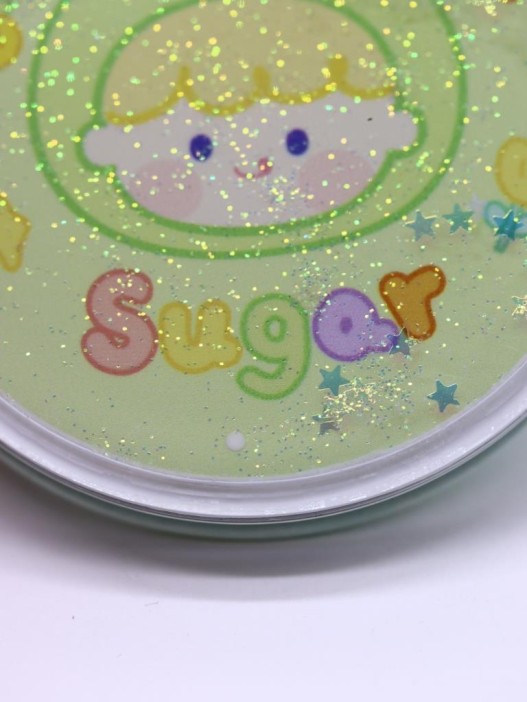 Зеркало раскладное шейкер &quot;Малыш-цыпленок&quot;, зеленое, 7*7 см 