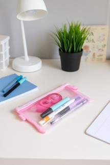 Пенал &quot;Color net&quot;, pink (9*21 см)