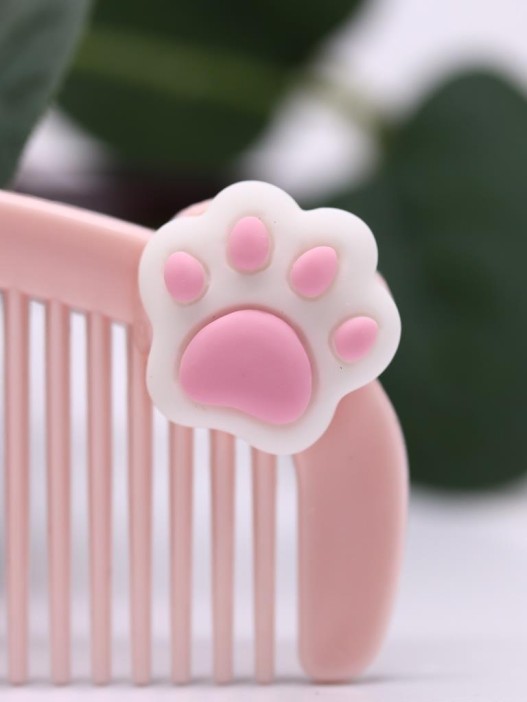 Расческа "Веселые друзья, лапка", розовая 