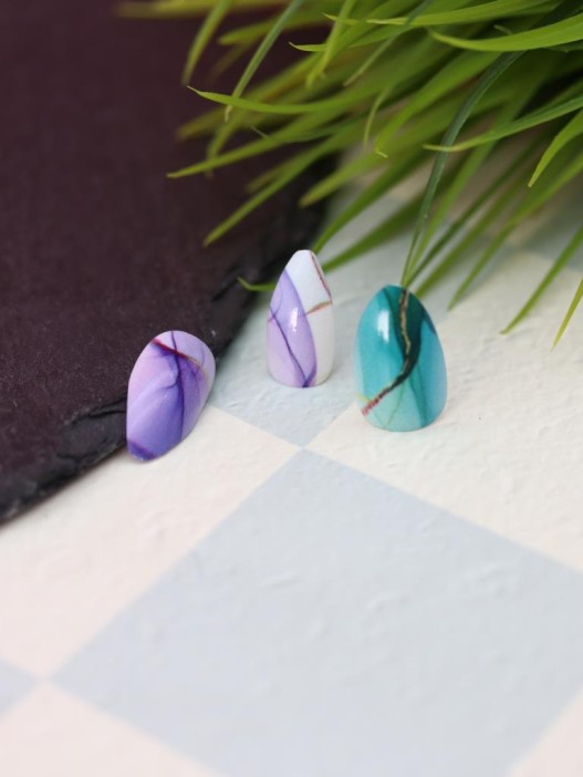 Накладные ногти GIRLY «Cote d&#039;Azur», 12 шт., с клеевыми пластинами 