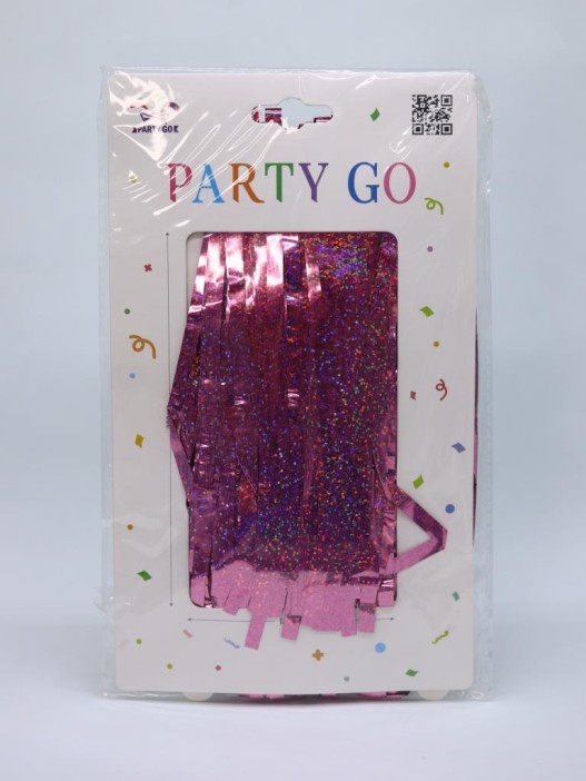 Праздничный занавес, дождик для фотозоны &quot;Brilliant rain&quot;, pink (100*200 см) 