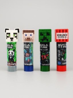 Клей-карандаш с топпером ПВП "My Game" 9 г, mix