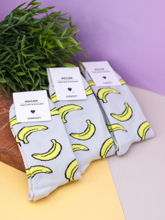 Носки женские iLikeGift &quot;Banana&quot;, р. 35-40 