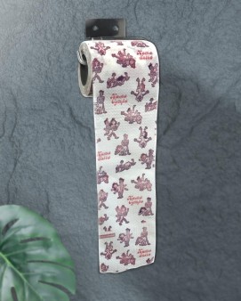 Сувенирная туалетная бумага «Камасутра», двухслойная, 25 м (10х9,5 см)