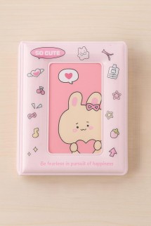 Фотоальбом - биндер для карт "Bunny hart", 16 страниц(9*11см)