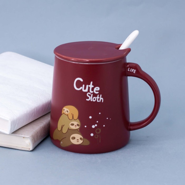 Кружка "Cute Sloth", red (520ml) 