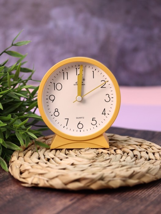 Часы-будильник «Morning mood», yellow (11,2х10,5 см) 