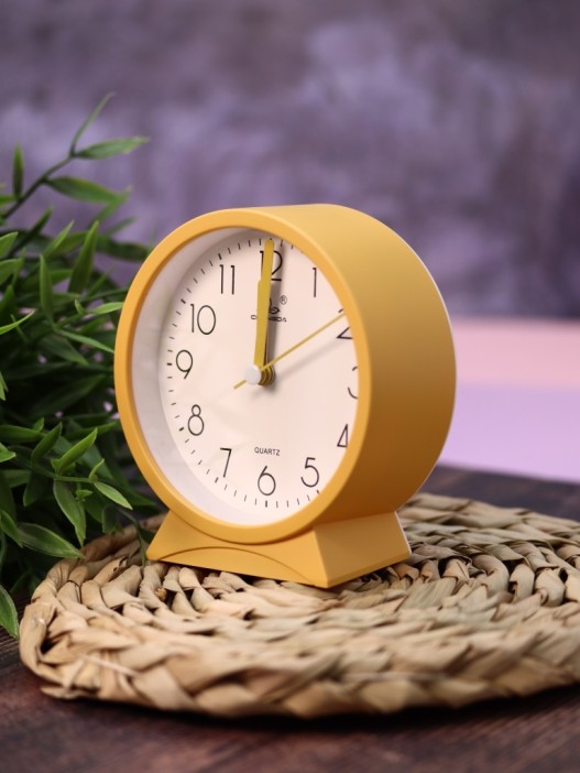 Часы-будильник «Morning mood», yellow (11,2х10,5 см) 