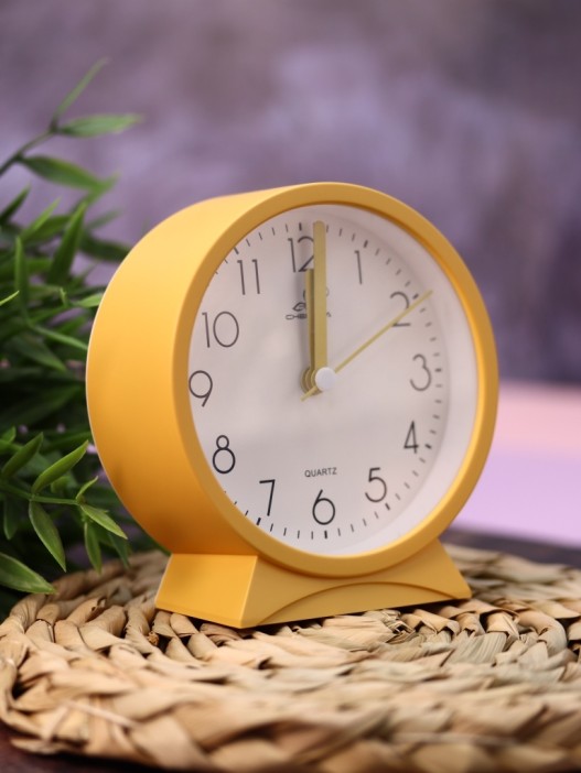 Часы-будильник «Morning mood», yellow (11,2х10,5 см) 