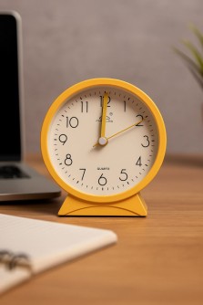 Часы-будильник «Morning mood», yellow (11,2х10,5 см)
