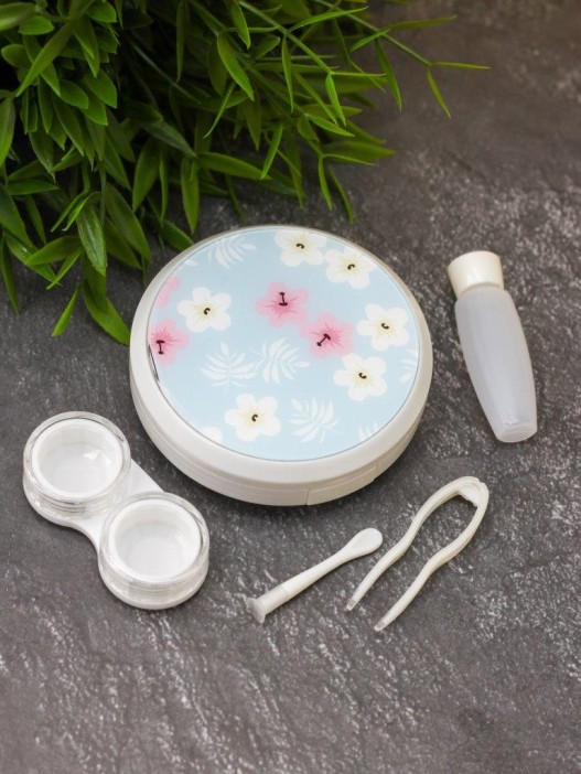 Контейнер для линз «Flower», green 