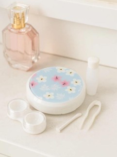 Контейнер для линз «Flower», green
