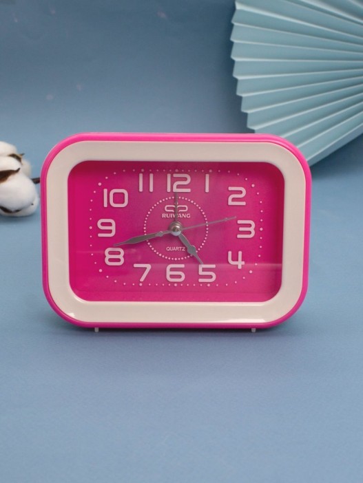 Часы-будильник «Bright rectangle», pink 