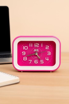Часы-будильник «Bright rectangle», pink