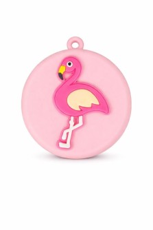 Брелок-кошелек силиконовый "Flamingo", pink (7.5см)