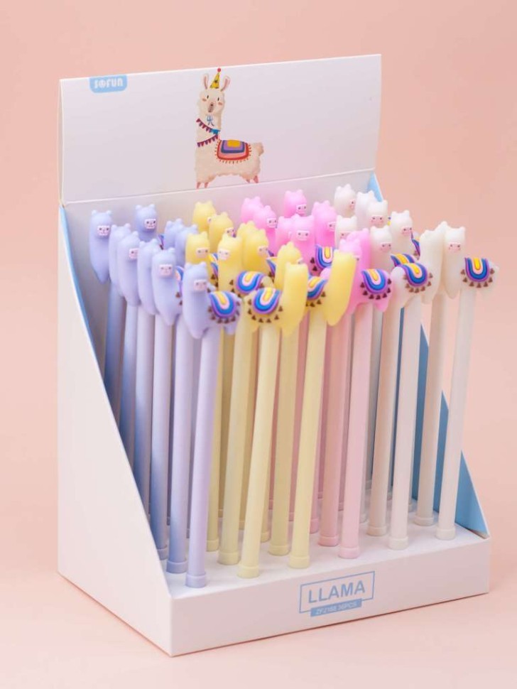 Ручка "Лама", микс, шоубокс 36 шт