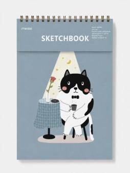 Скетчбук (А4) «Романтика», синий (21*29) 30 л. 130 г/м
