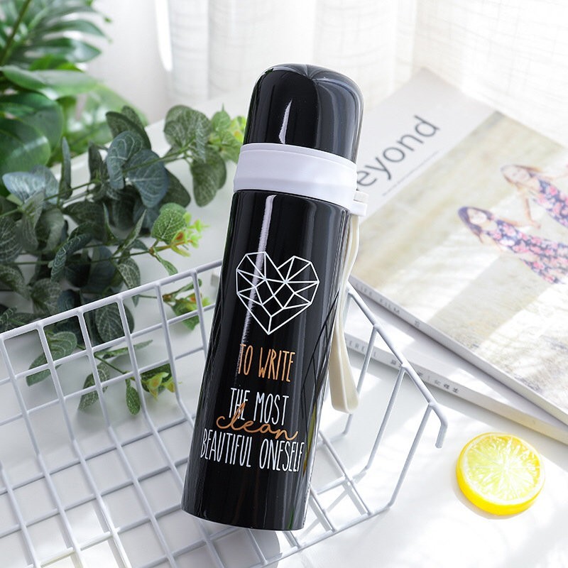 M-2798W Термос "To write the most", black (500ml)