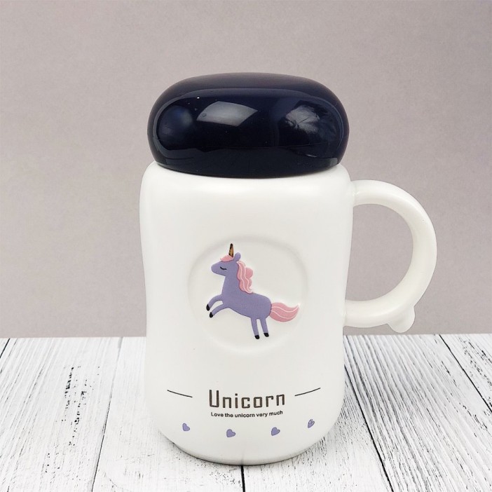 Кружка &quot;Time of unicorns&quot;, white-blue (380ml) 