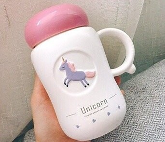 Кружка "Time of unicorns", white-blue (380ml) 
