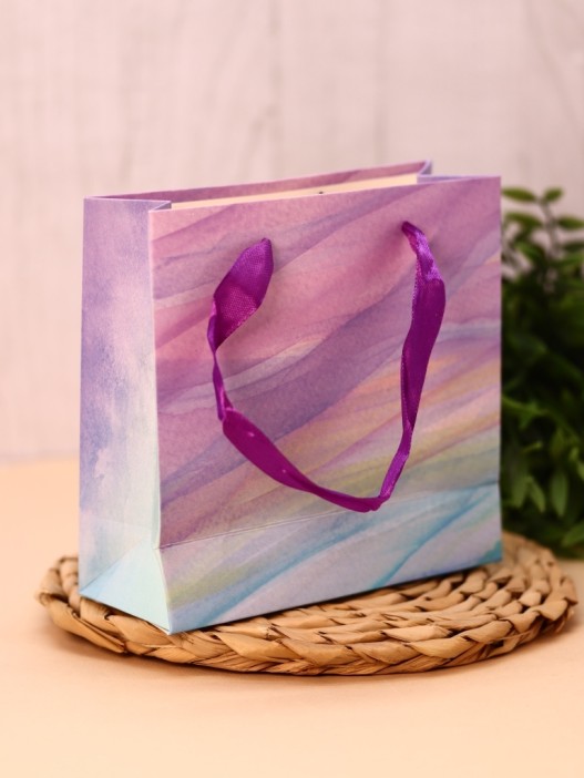 Пакет подарочный люкс (XS) «Акварель», (14,5*15*10) 