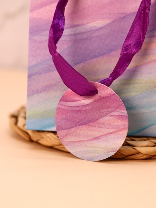 Пакет подарочный люкс (XS) «Акварель», (14,5*15*10) 