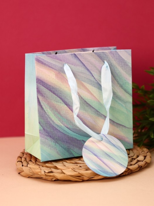 Пакет подарочный люкс (XS) «Акварель», (14,5*15*10) 