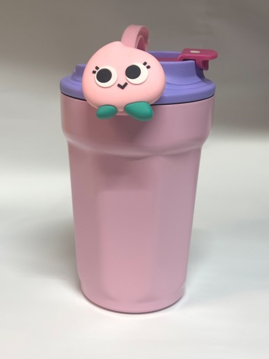 Термокружка «Funny face», pink (450 мл) 