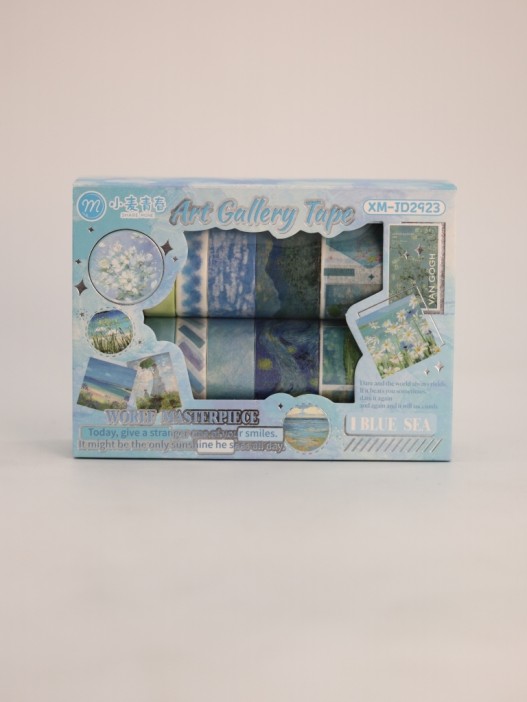 Набор декоративного скотча 12 шт. "Art Gallery", blue (3см*2м) 
