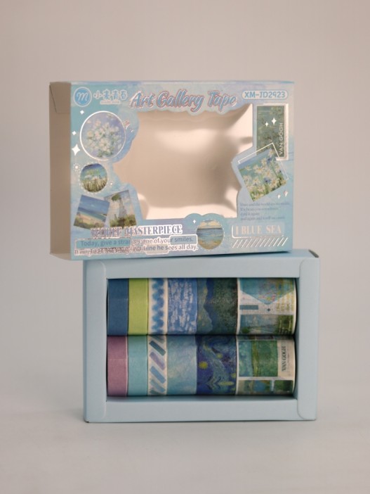Набор декоративного скотча 12 шт. "Art Gallery", blue (3см*2м) 