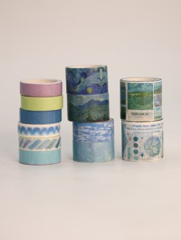 Набор декоративного скотча 12 шт. "Art Gallery", blue (3см*2м)